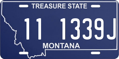 MT license plate 111339J