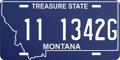 MT license plate 111342G