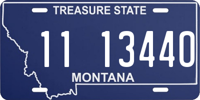 MT license plate 111344O