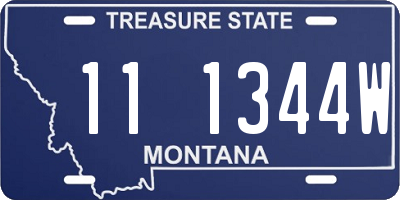 MT license plate 111344W