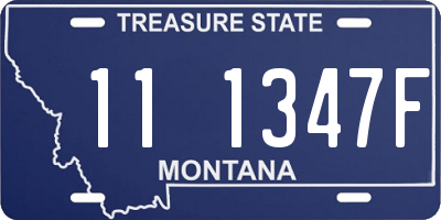 MT license plate 111347F