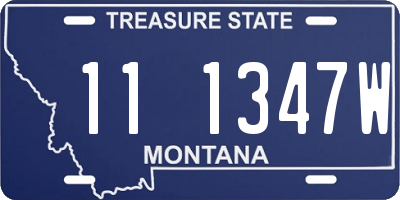 MT license plate 111347W