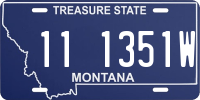 MT license plate 111351W