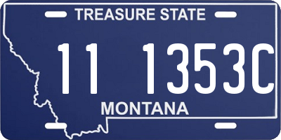 MT license plate 111353C