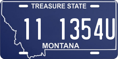 MT license plate 111354U