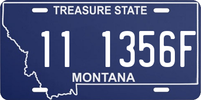 MT license plate 111356F