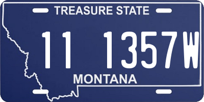 MT license plate 111357W