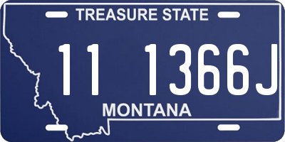 MT license plate 111366J