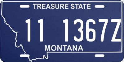 MT license plate 111367Z