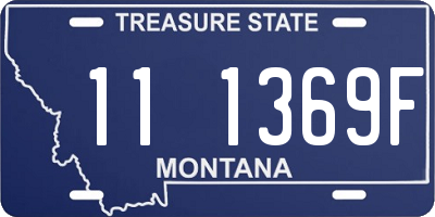 MT license plate 111369F