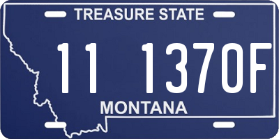 MT license plate 111370F