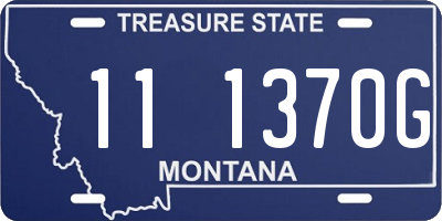 MT license plate 111370G