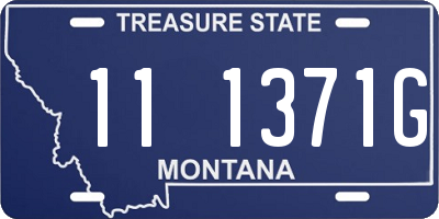 MT license plate 111371G
