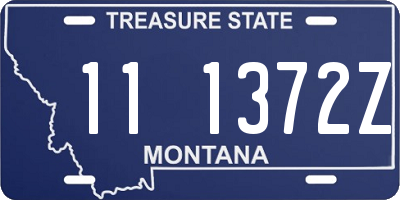 MT license plate 111372Z