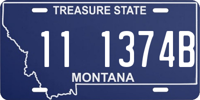 MT license plate 111374B