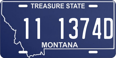 MT license plate 111374D
