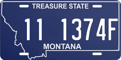MT license plate 111374F