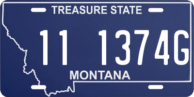MT license plate 111374G
