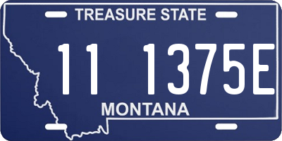 MT license plate 111375E