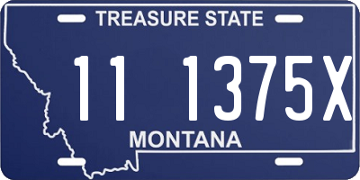 MT license plate 111375X