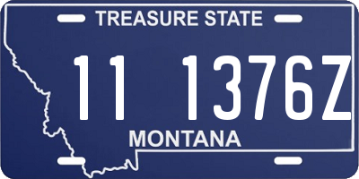 MT license plate 111376Z