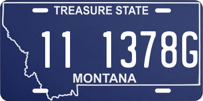 MT license plate 111378G