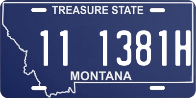 MT license plate 111381H