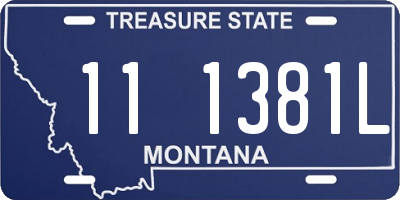 MT license plate 111381L