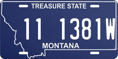 MT license plate 111381W