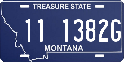 MT license plate 111382G