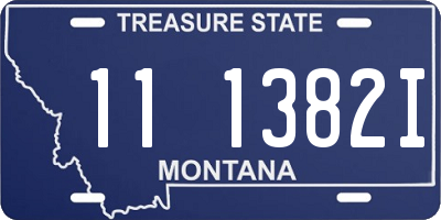 MT license plate 111382I