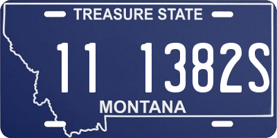 MT license plate 111382S