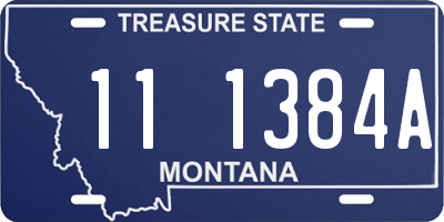 MT license plate 111384A