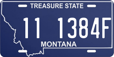 MT license plate 111384F