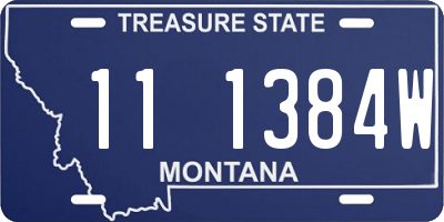 MT license plate 111384W