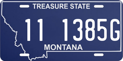 MT license plate 111385G