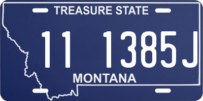 MT license plate 111385J