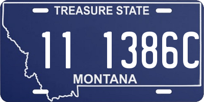 MT license plate 111386C