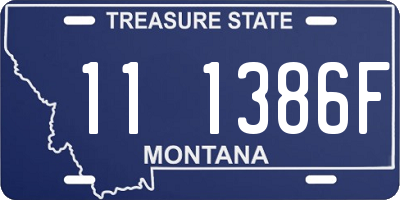 MT license plate 111386F
