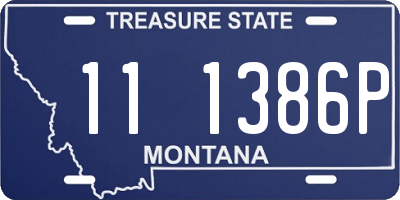 MT license plate 111386P