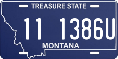 MT license plate 111386U