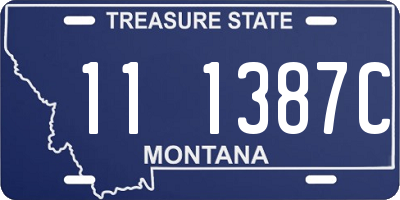 MT license plate 111387C