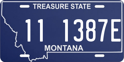 MT license plate 111387E