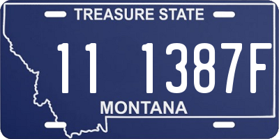 MT license plate 111387F