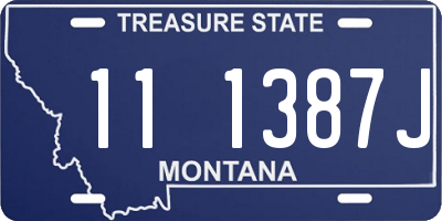 MT license plate 111387J