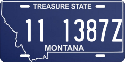 MT license plate 111387Z