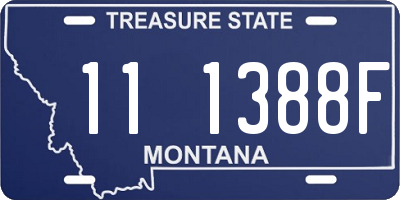 MT license plate 111388F