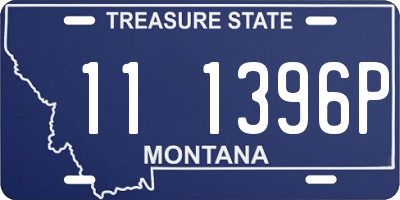 MT license plate 111396P