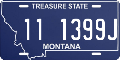 MT license plate 111399J