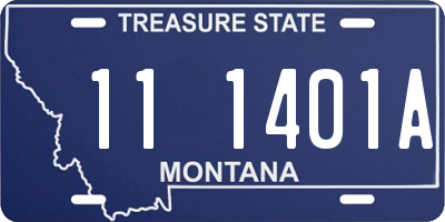 MT license plate 111401A